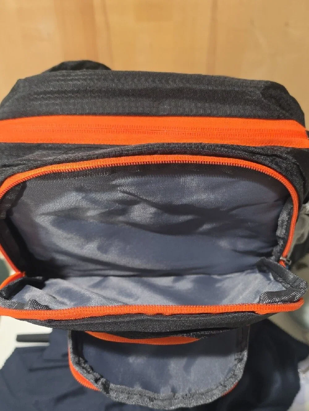 Black and Orange Large Women's Crossbody Bag